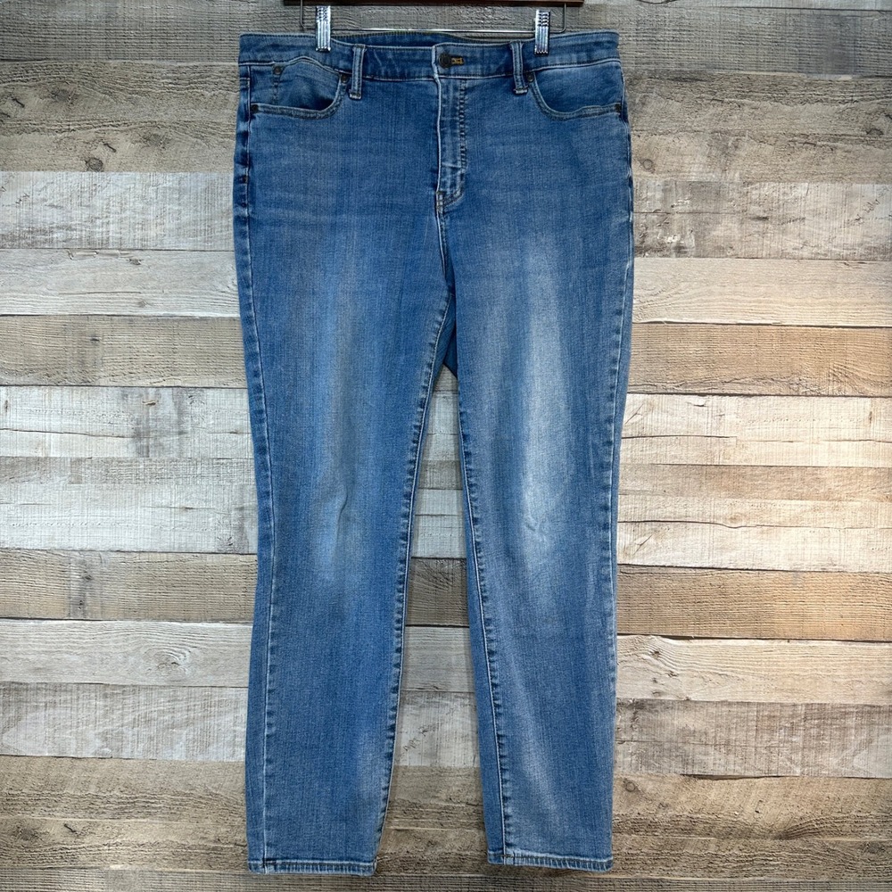 Talbots Flawless Slim Ankle Jeans Womens 14 Medium Wash Denim Stretch 03/18